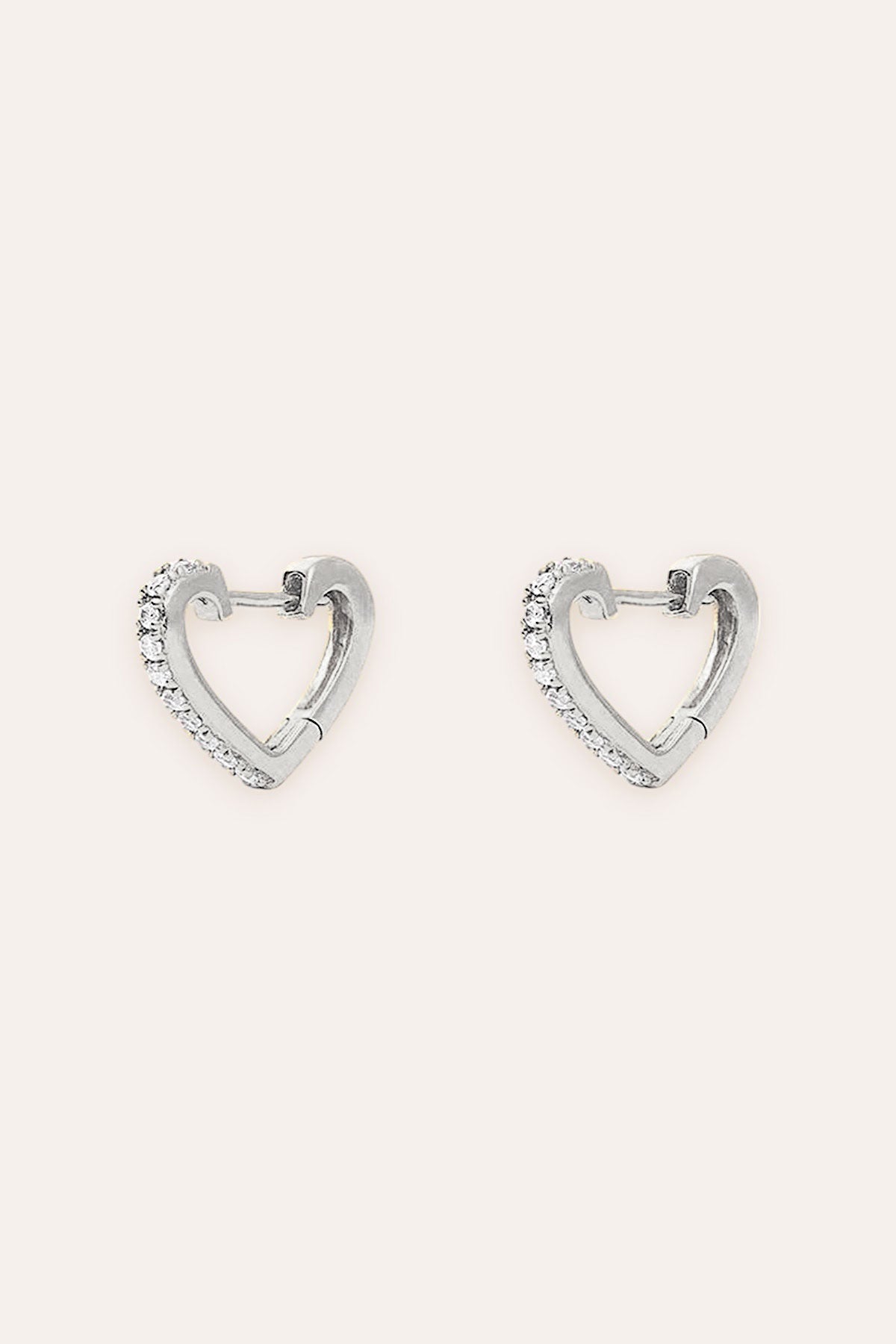 debbie katz Huggie Coeur Bling (Silver)