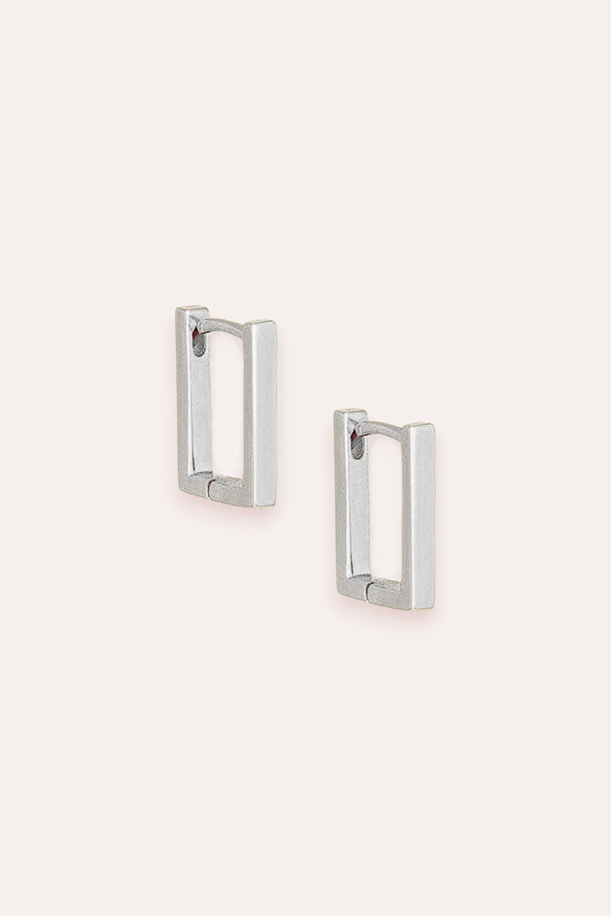 debbie katz Huggie Squared Earring (Silver)