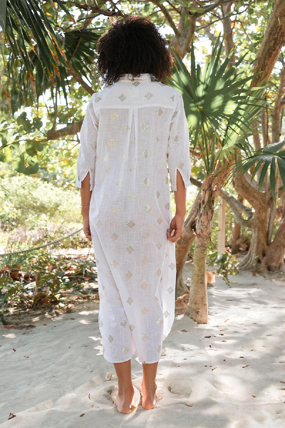 Debbie Katz Ivy Shirt Dress White