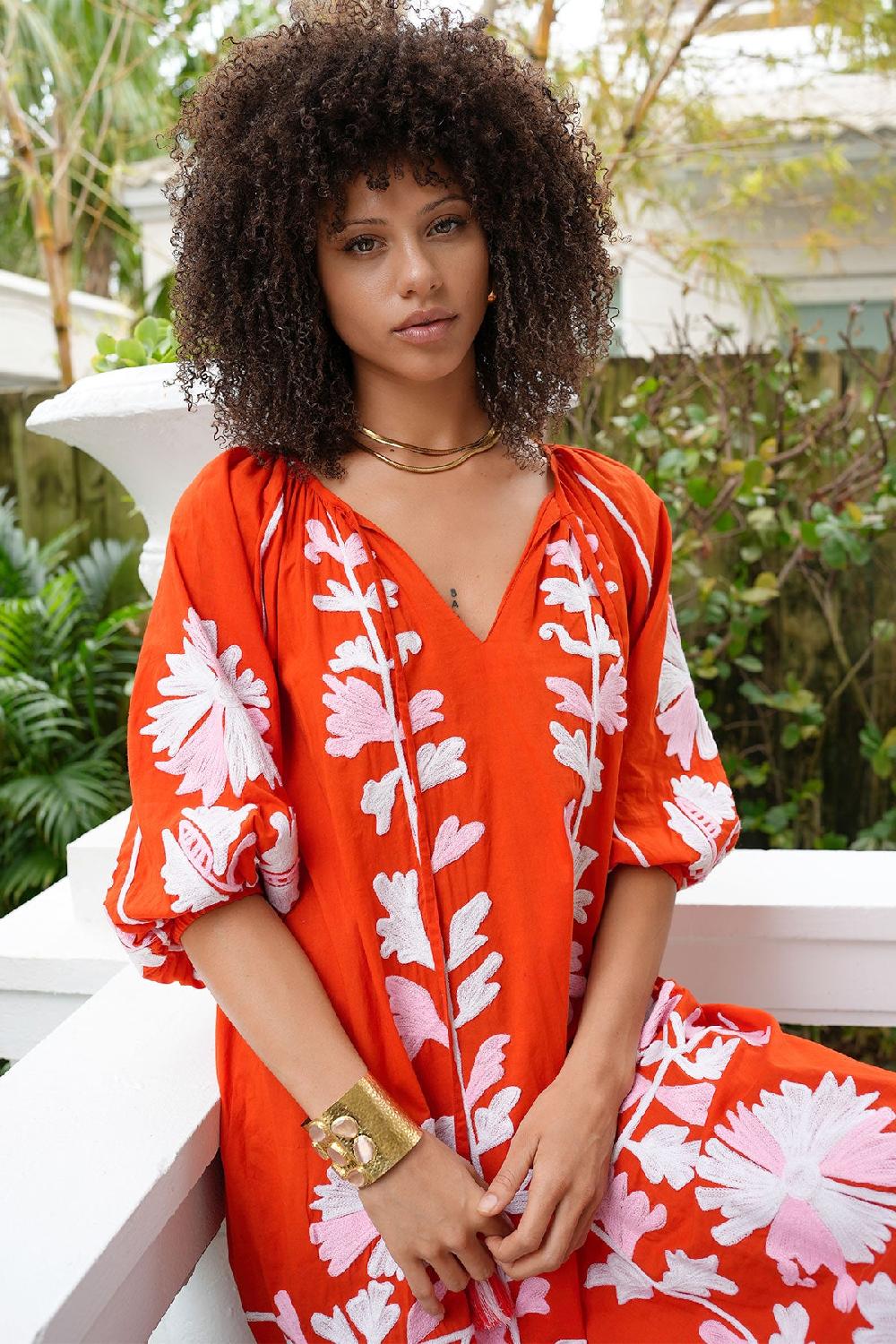 Debbie Katz Joelle Maxi Tunic Red