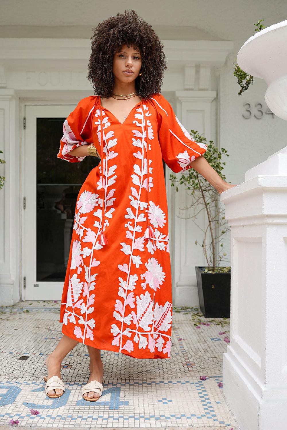 Debbie Katz Joelle Maxi Tunic Red