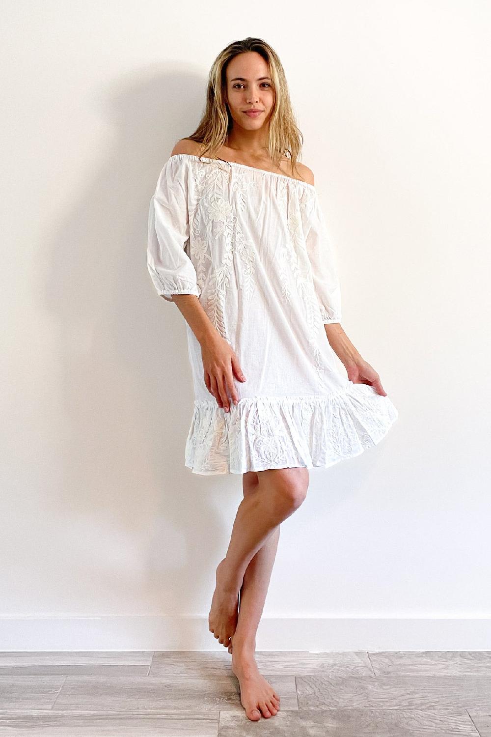 Debbie Katz Kanai Dress White