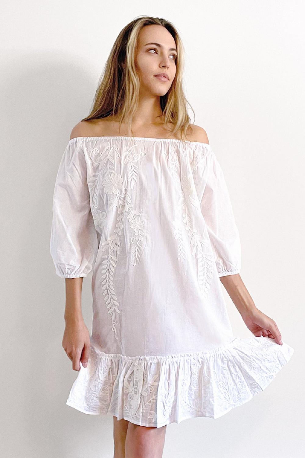 debbie katz Kanai Dress White