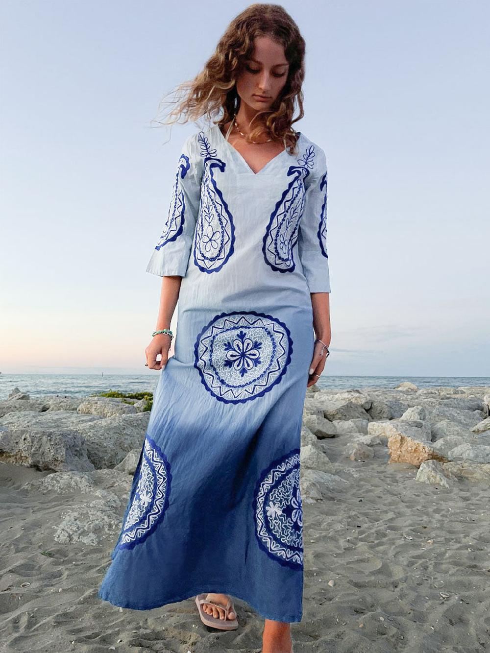 Debbie Katz Khaliah Maxi Tunic Blues
