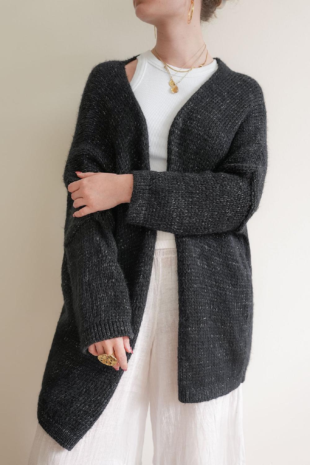 Debbie Katz Kyla Cardigan Black Lurex