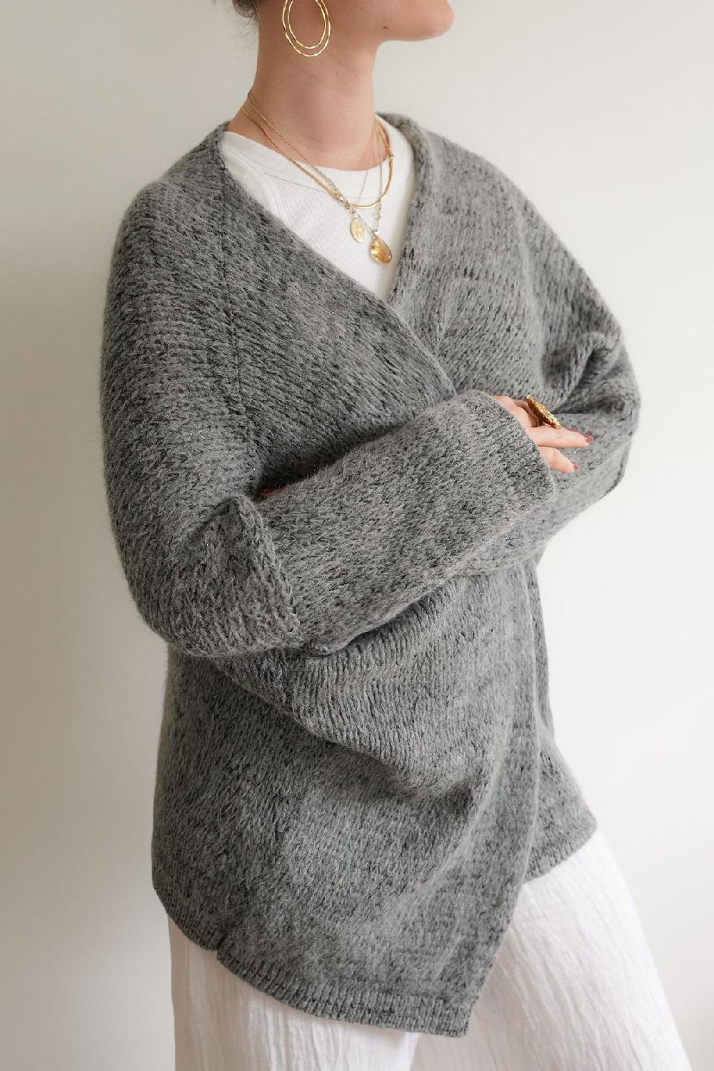 Debbie Katz Kyla Cardigan Grey Lurex