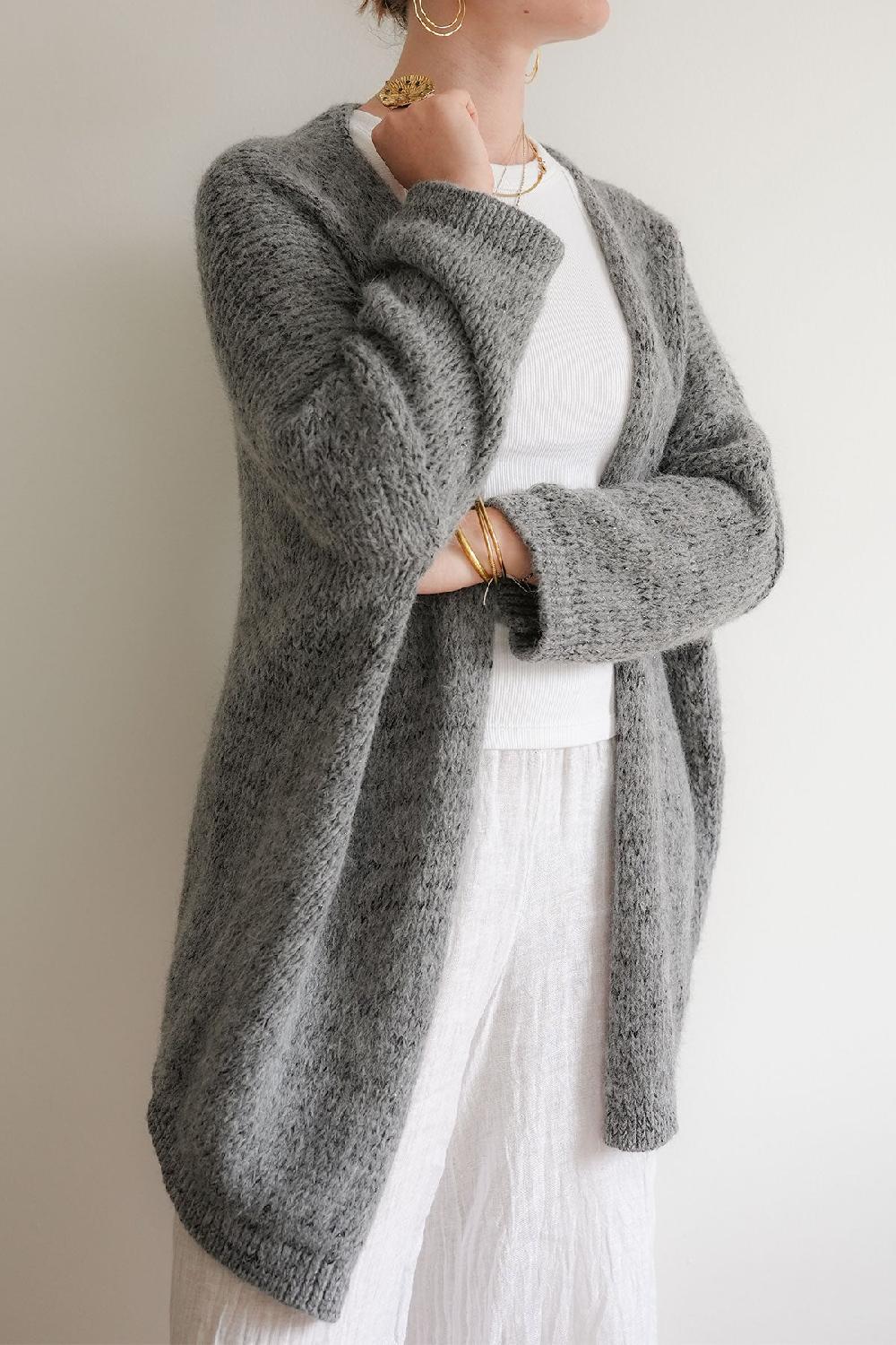 debbie katz Kyla Cardigan Grey Lurex