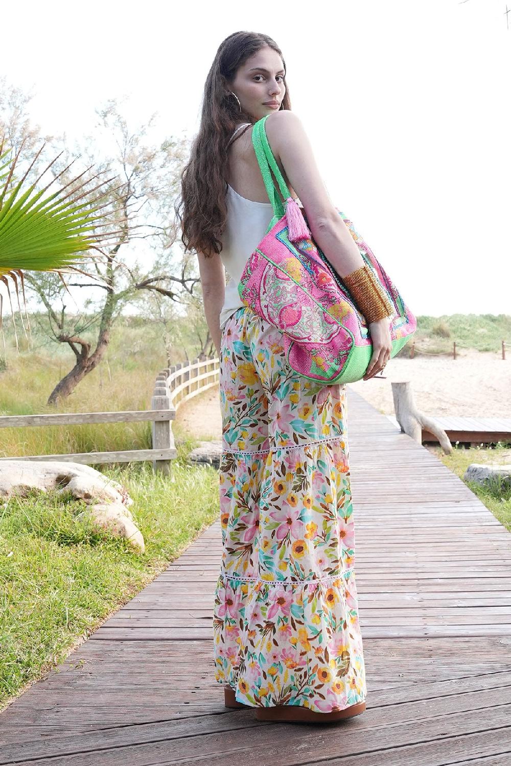 Debbie Katz Lago Millefleur Palazzo Pant