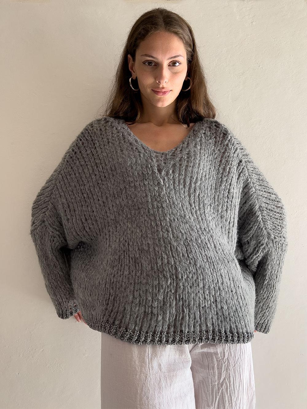 Debbie Katz Lula Sweater Grey Lurex