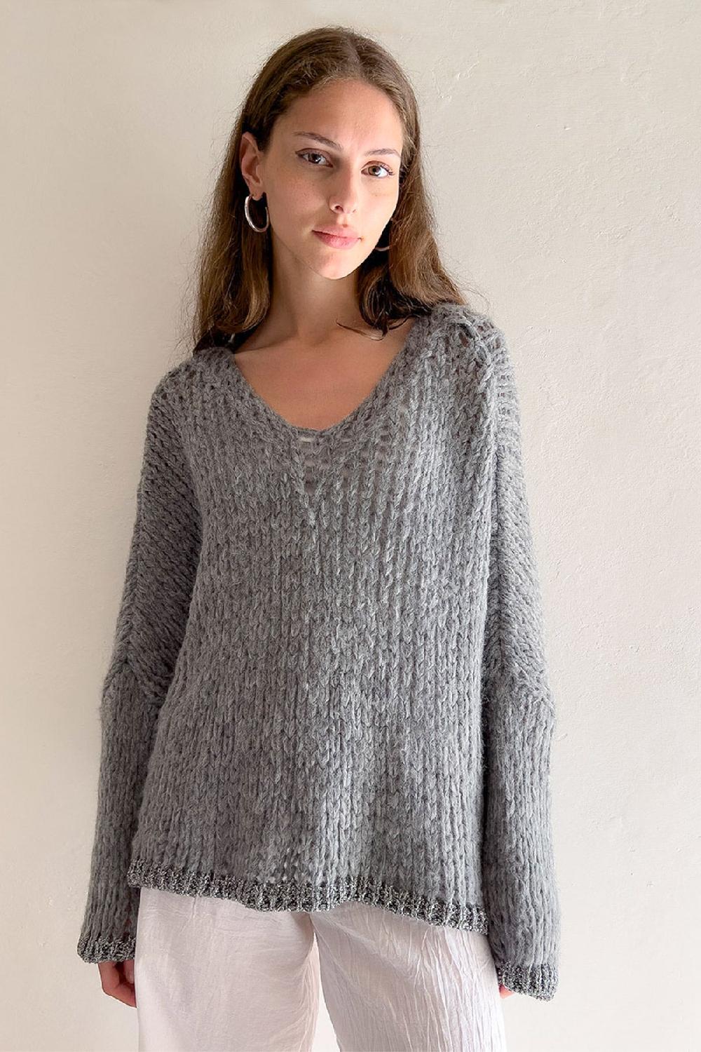 debbie katz Lula Sweater Grey Lurex