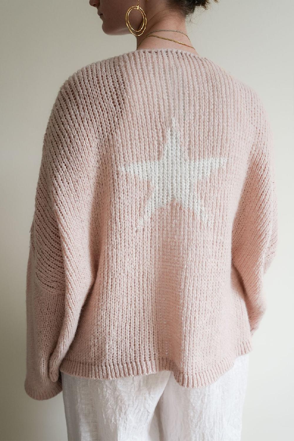 Debbie Katz Lula V-Neck Blush White Star