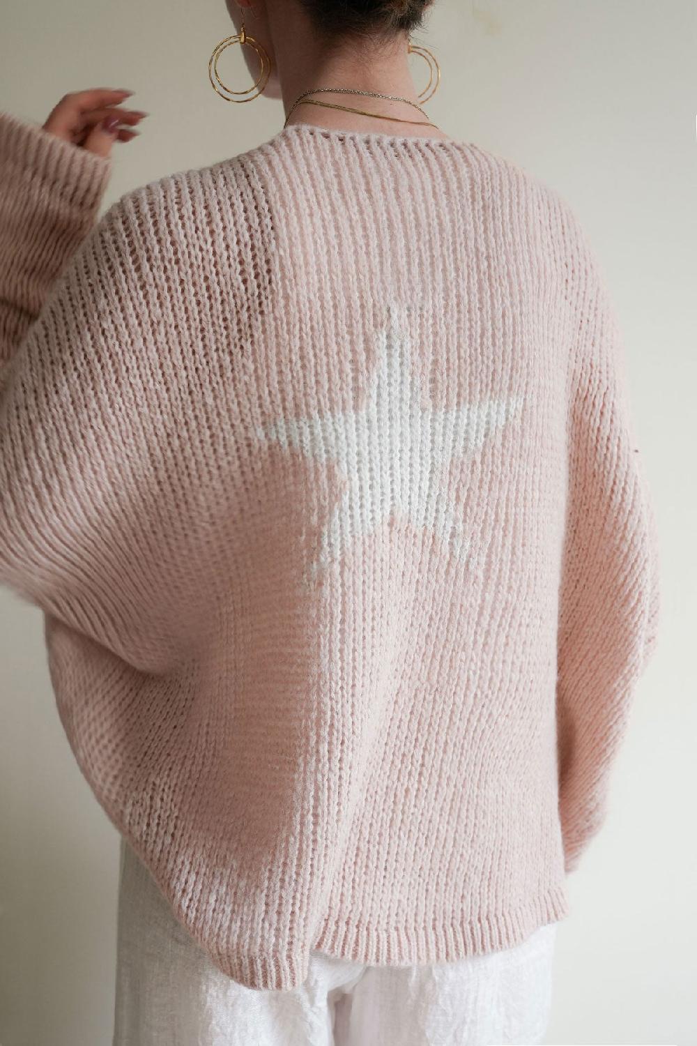 debbie katz Lula V-Neck Blush White Star