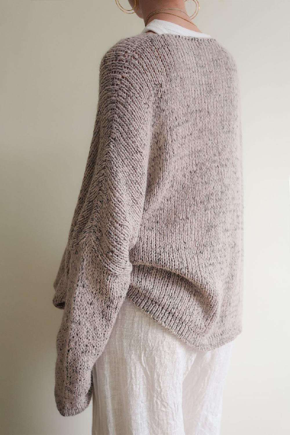 Debbie Katz Lula V-Neck Melange Blush Grey Lurex