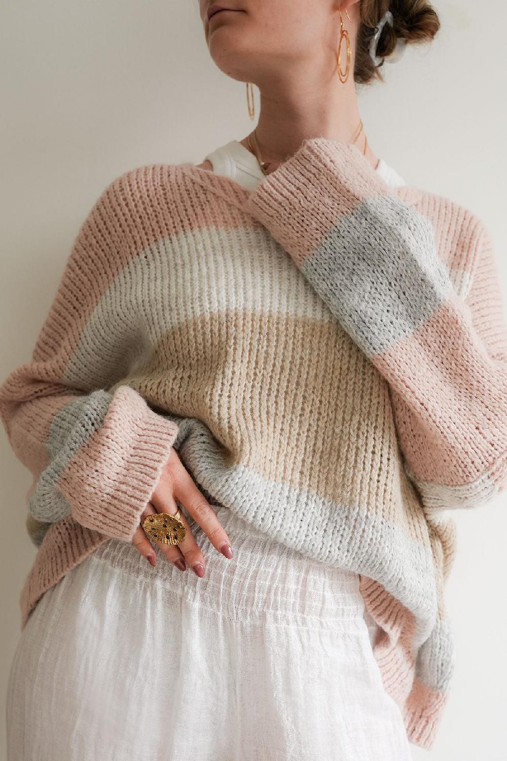 Debbie Katz Lula V-Neck Striped