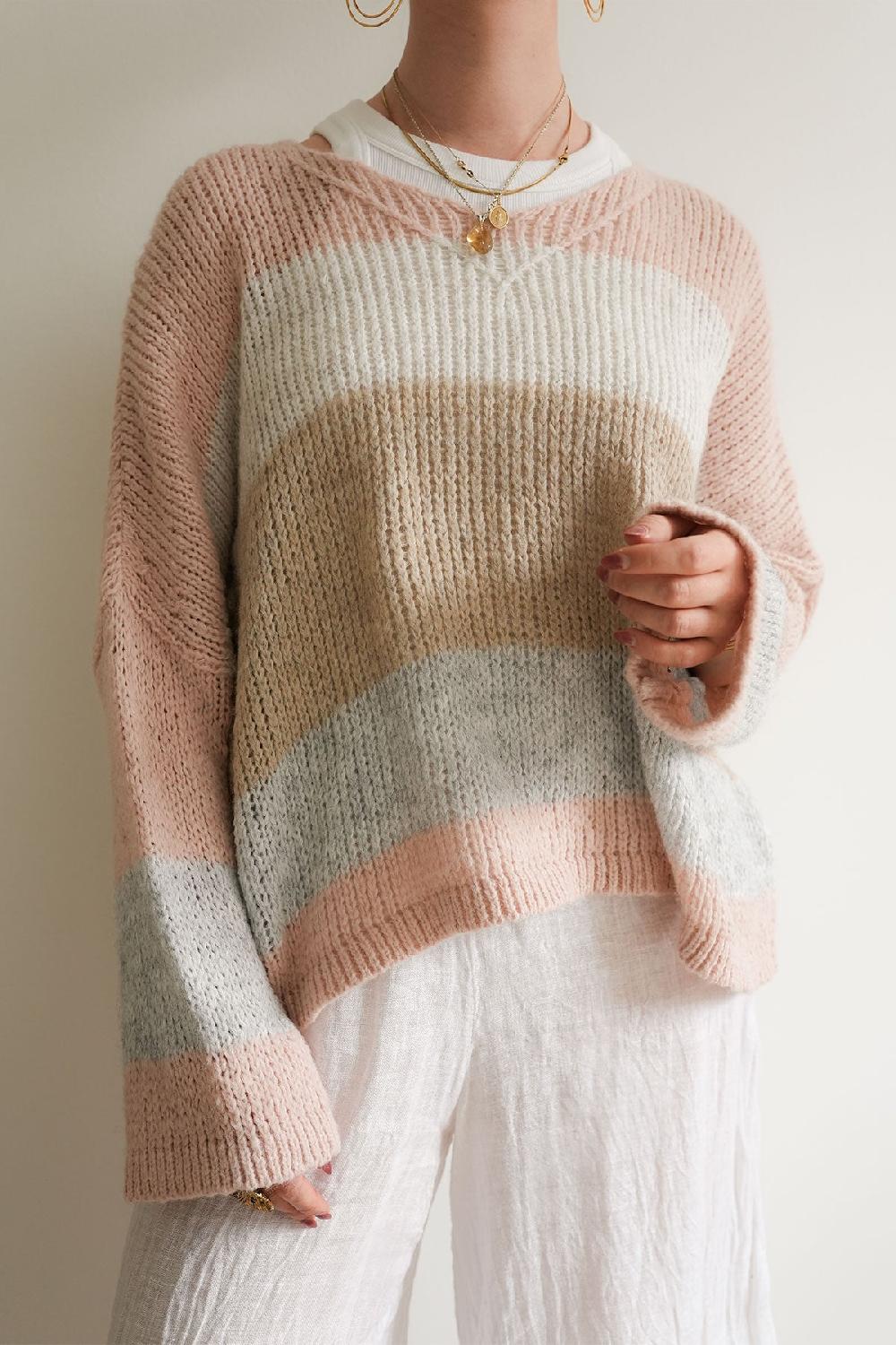 Debbie Katz Lula V-Neck Striped