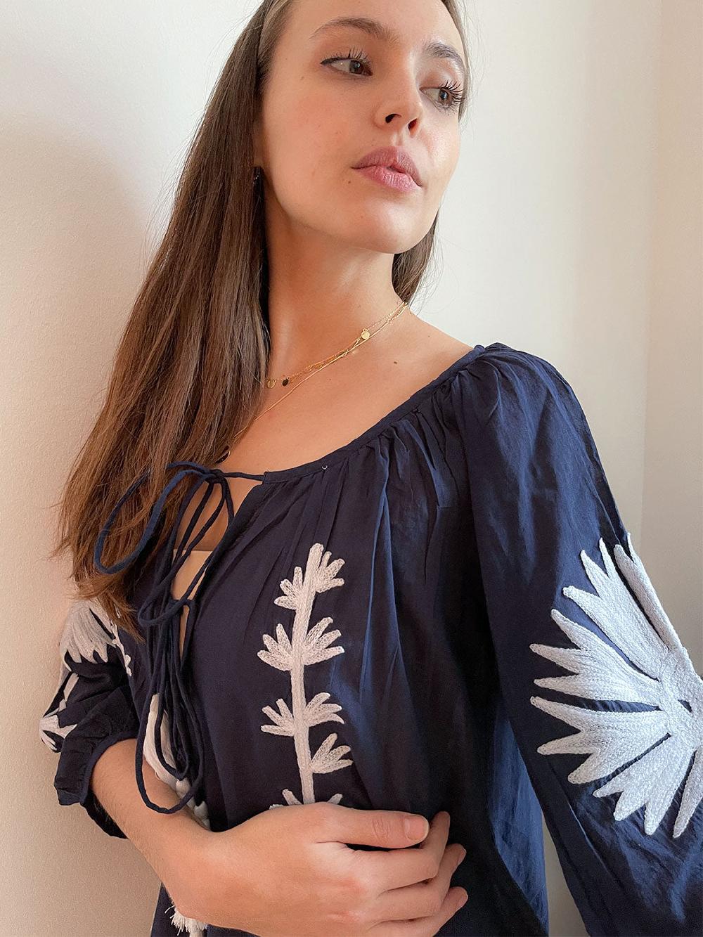 Debbie Katz Malan Maxi Tunic Navy