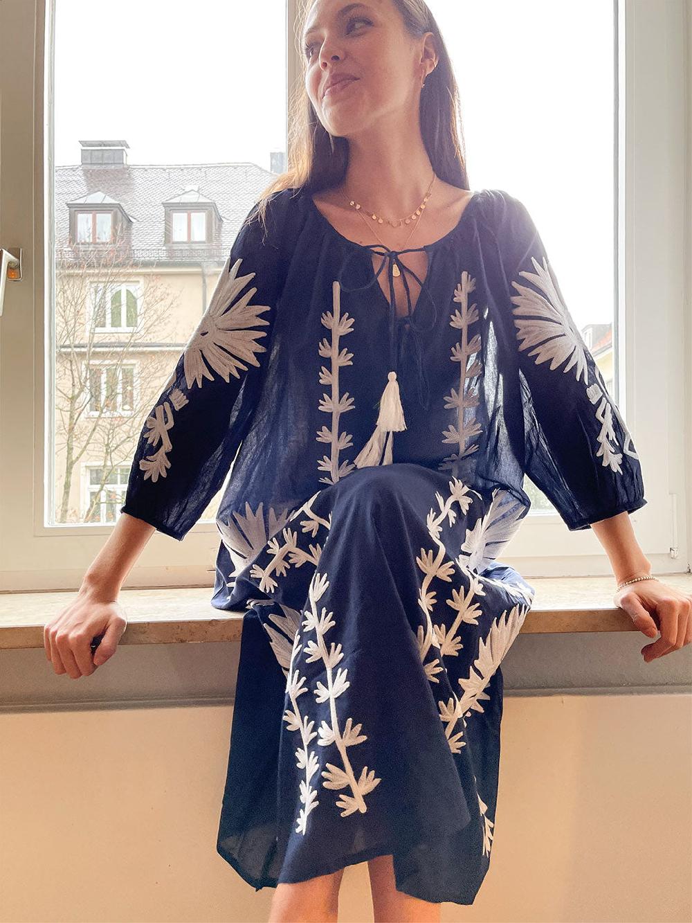 debbie katz Malan Maxi Tunic Navy