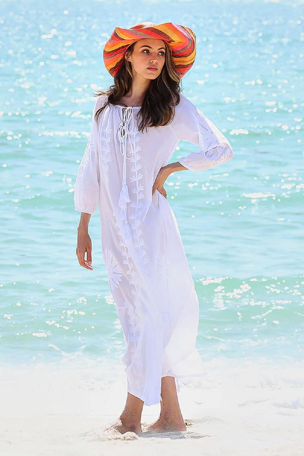 debbie katz Malan Maxi Tunic White