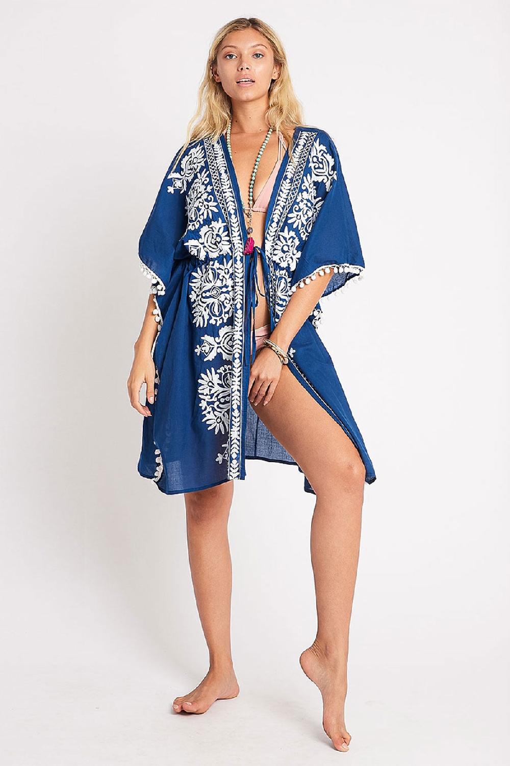 debbie katz Malina Kimono Navy