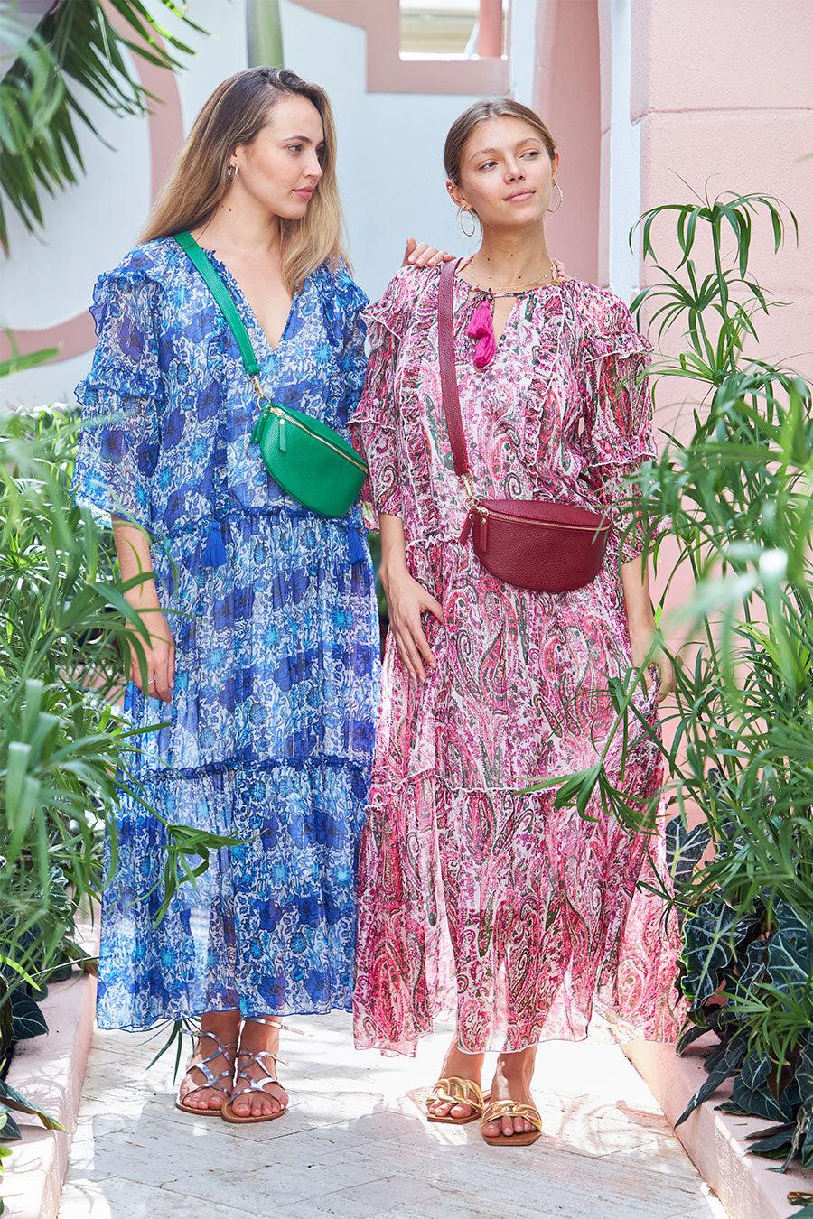 Debbie Katz Mariah Chiffon Dress Blue