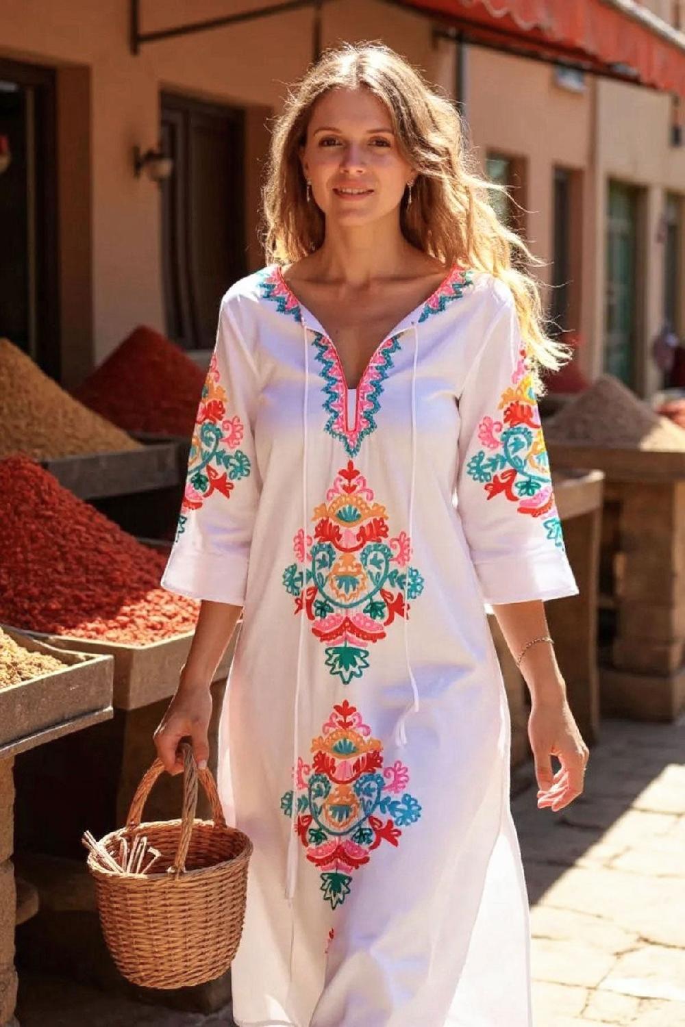 Debbie Katz Moni Maxi Tunic White