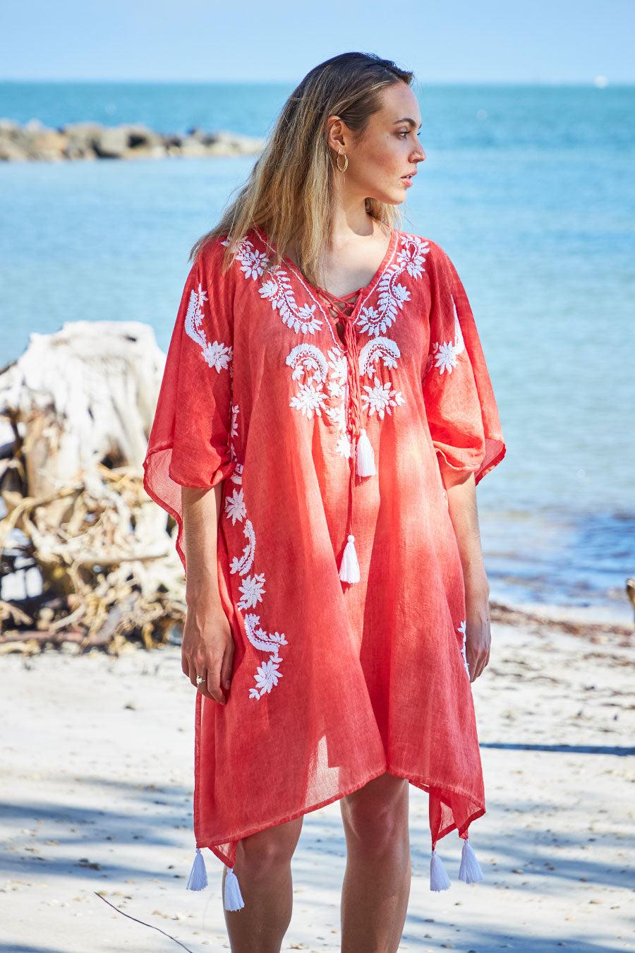 Debbie Katz Mystic Kaftan Red