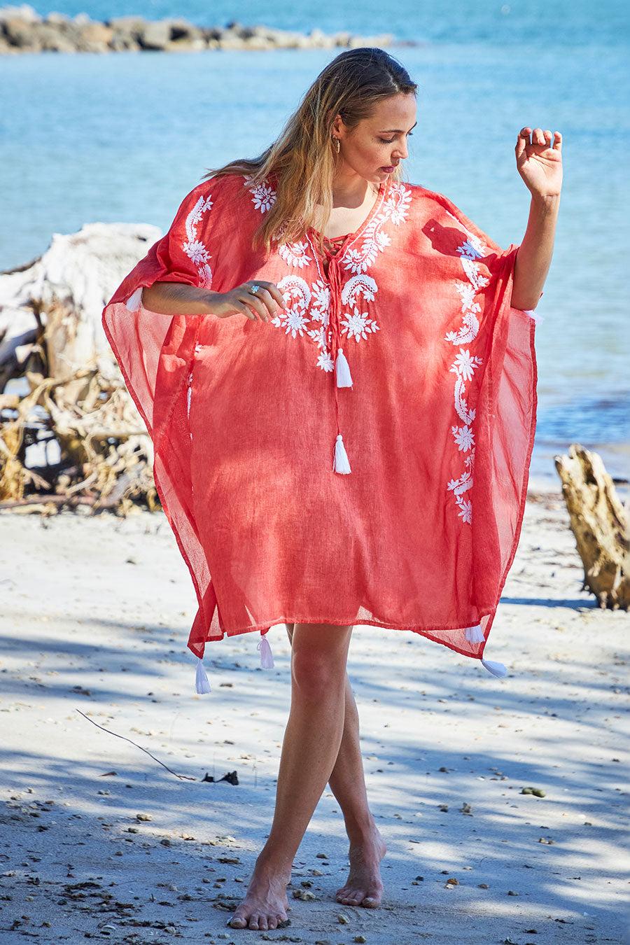 Debbie Katz Mystic Kaftan Red