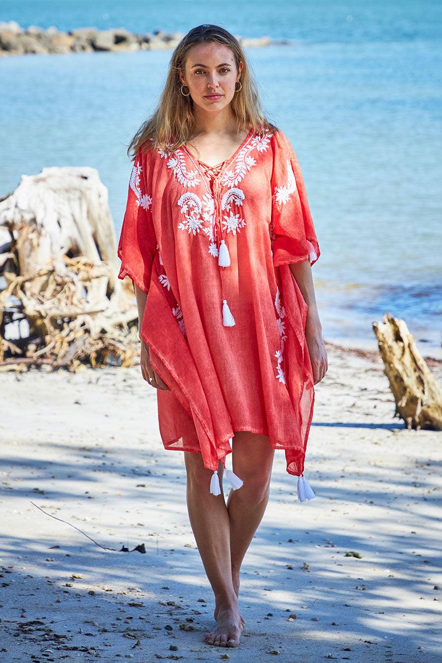 Debbie Katz Mystic Kaftan Red
