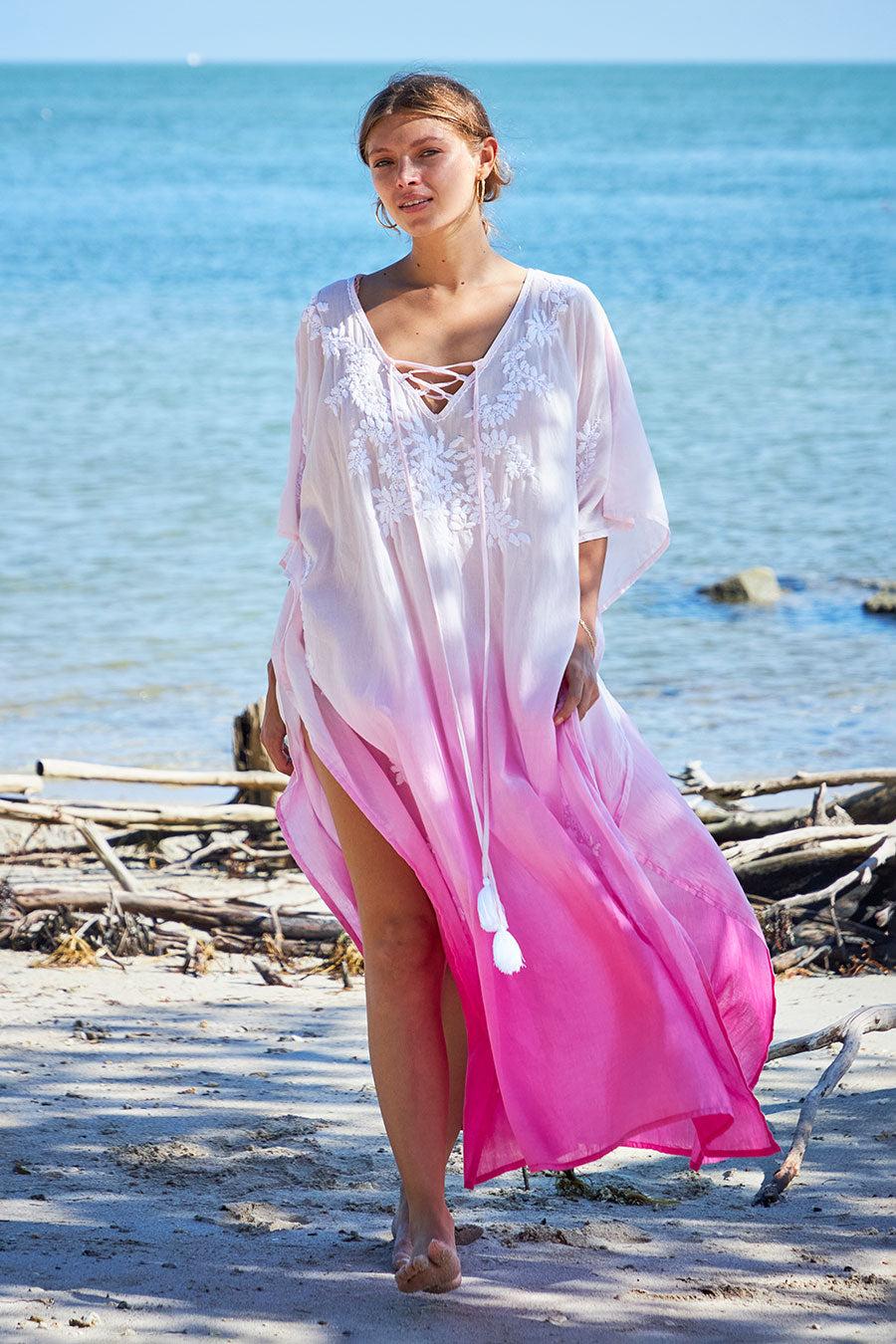 debbie katz Mystic Maxi Kaftan Pink
