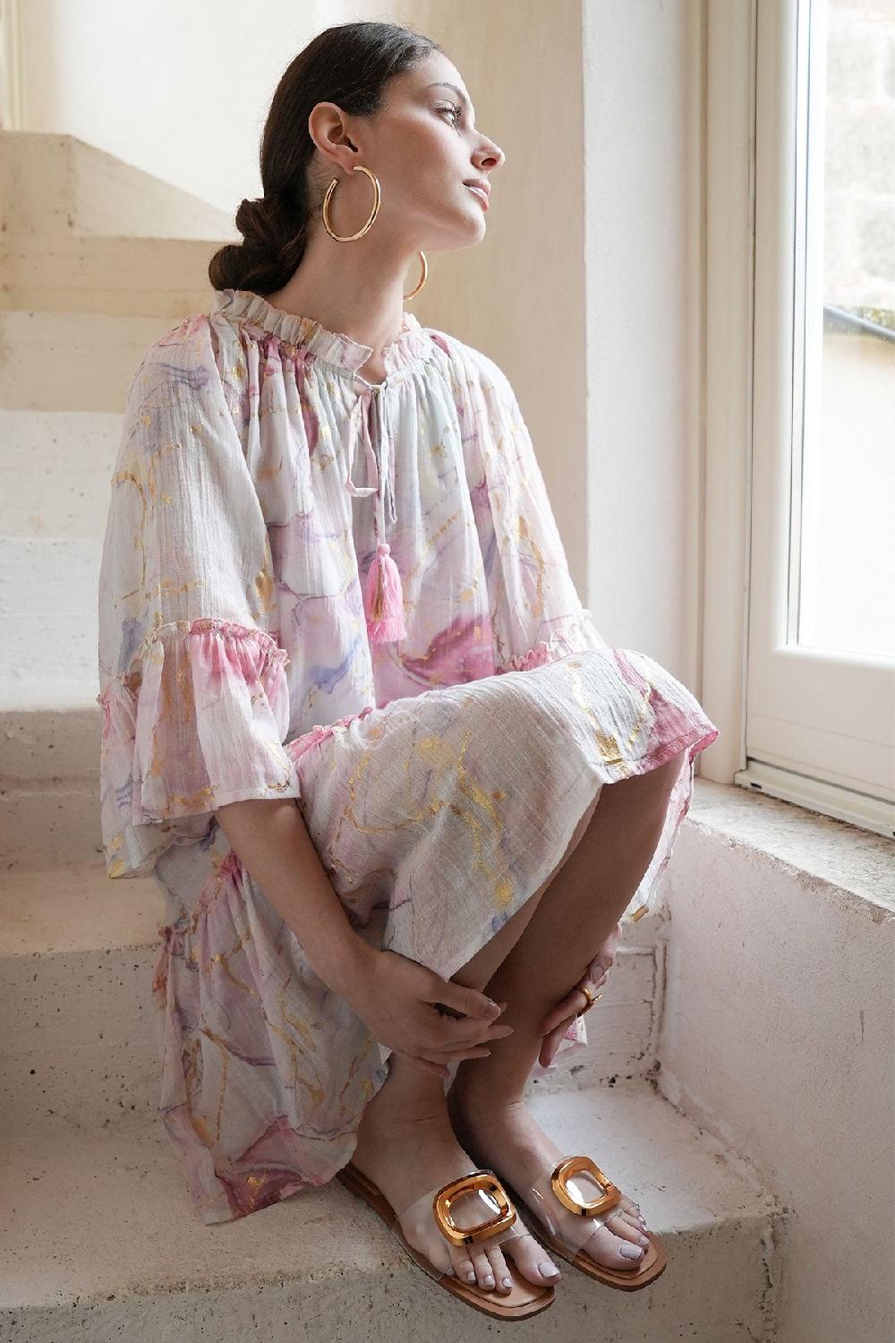 Debbie Katz Nalai Tunic Pink