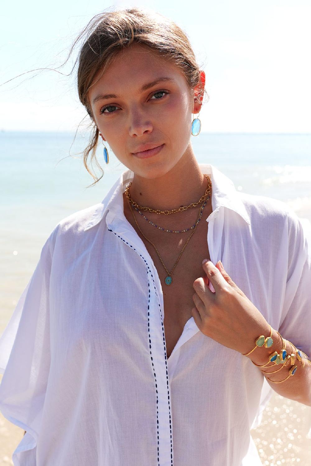 Debbie Katz Nessa (Cat Eye Stone Blue)