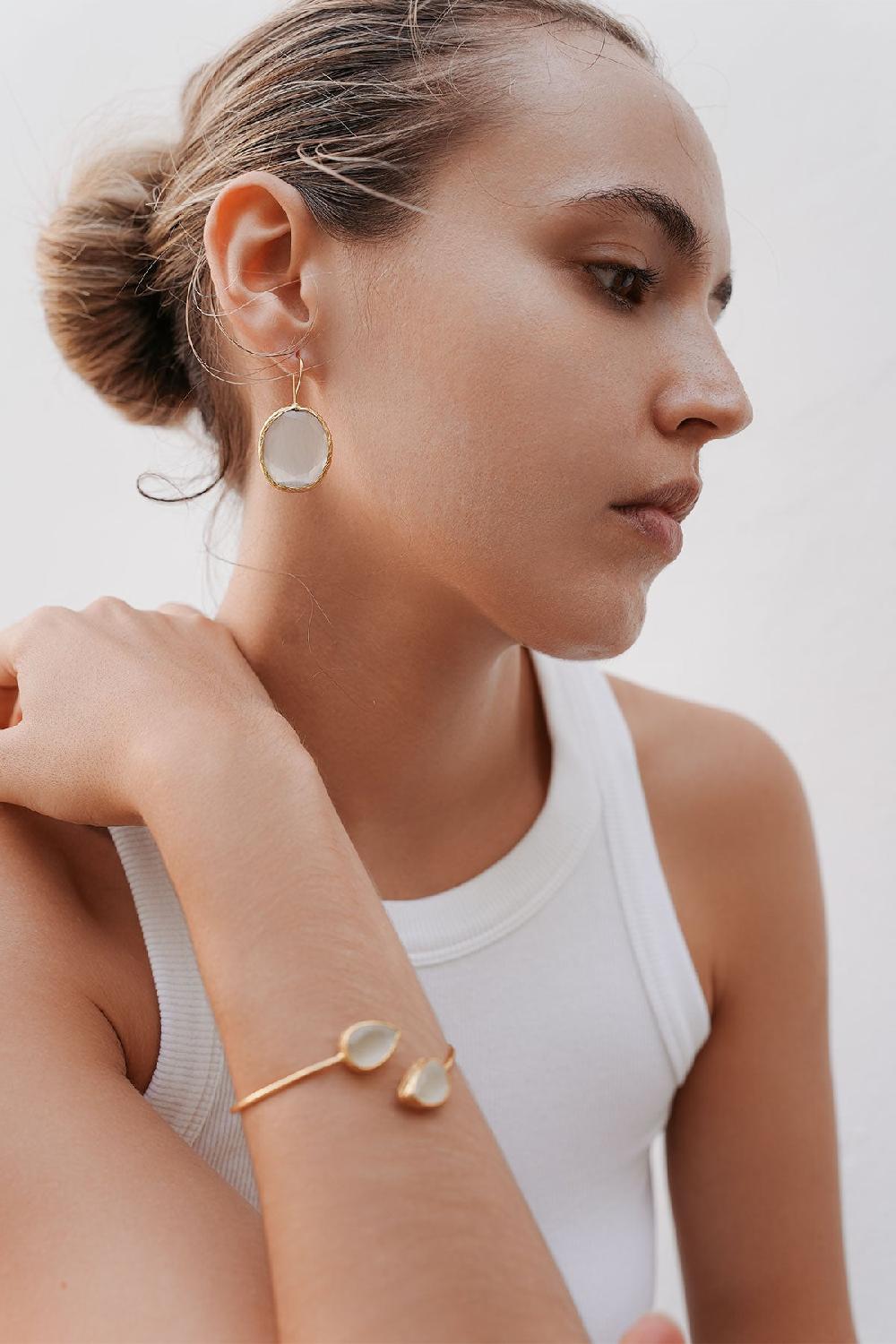 debbie katz Nika (Cat Eye Stone White)