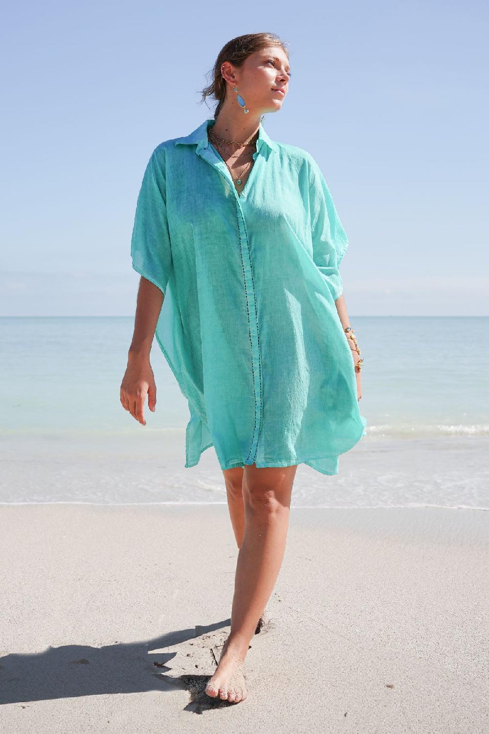 debbie katz Olivia Kaftan Aqua