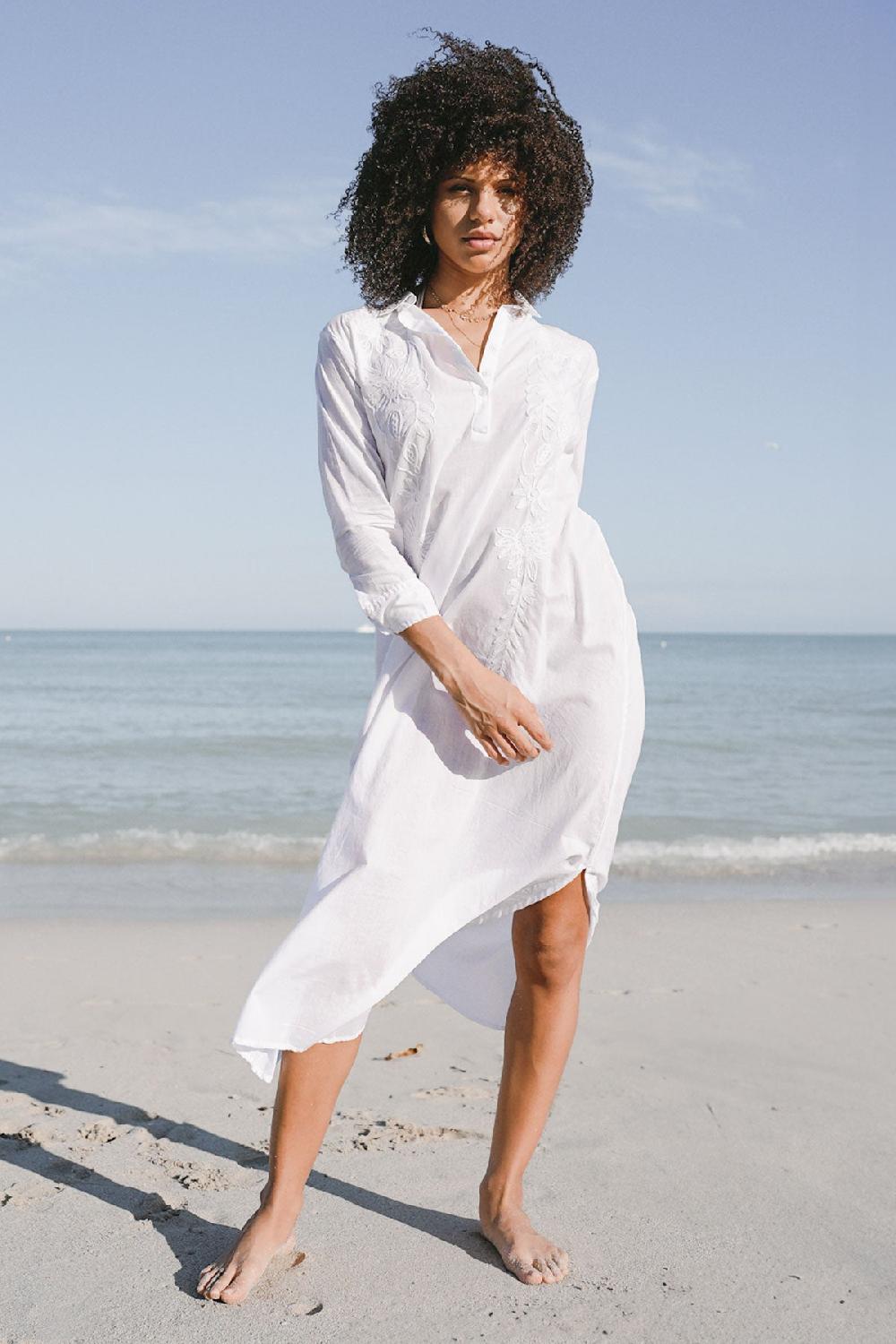 Debbie Katz Paola Tunic White