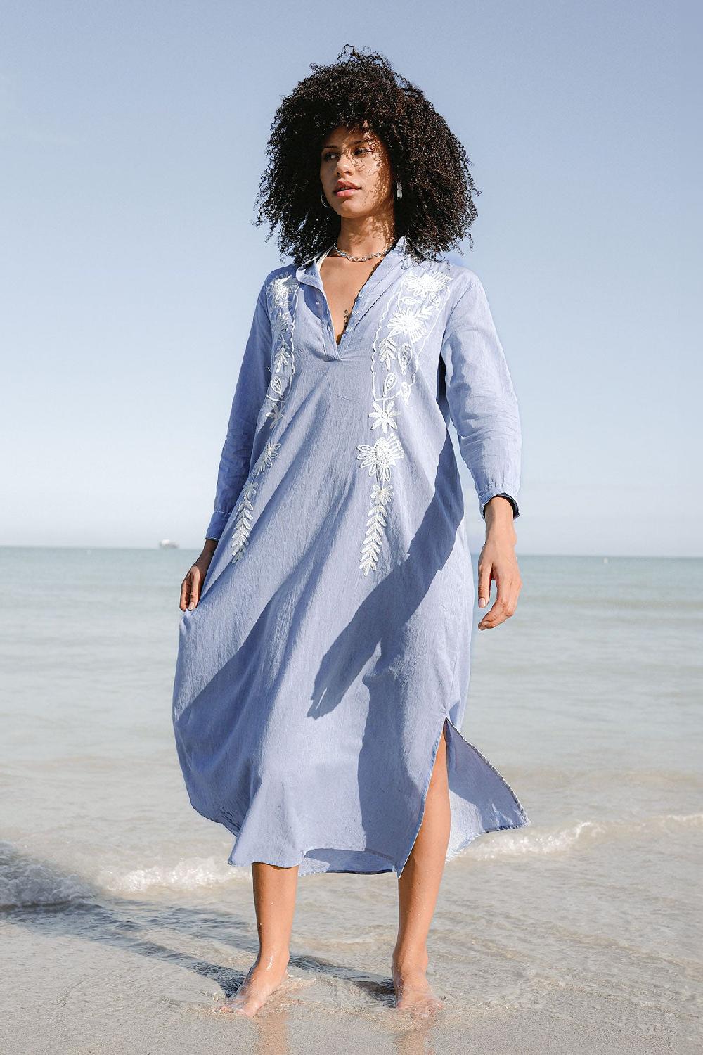 Debbie Katz Paola Tunic White Denim