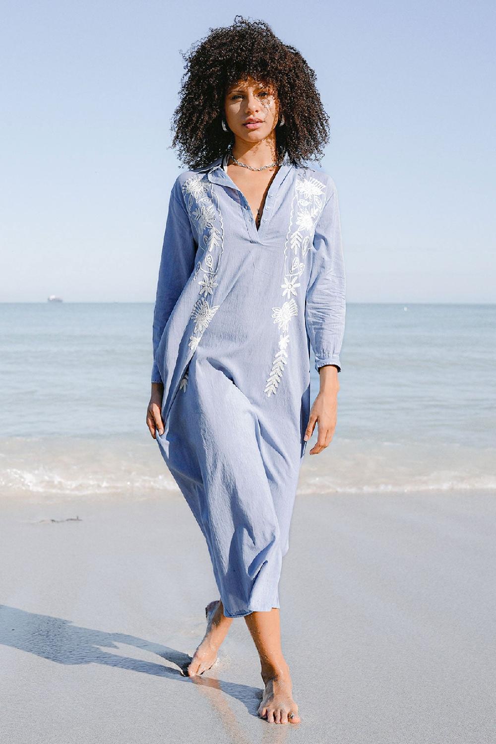 debbie katz Paola Tunic White Denim