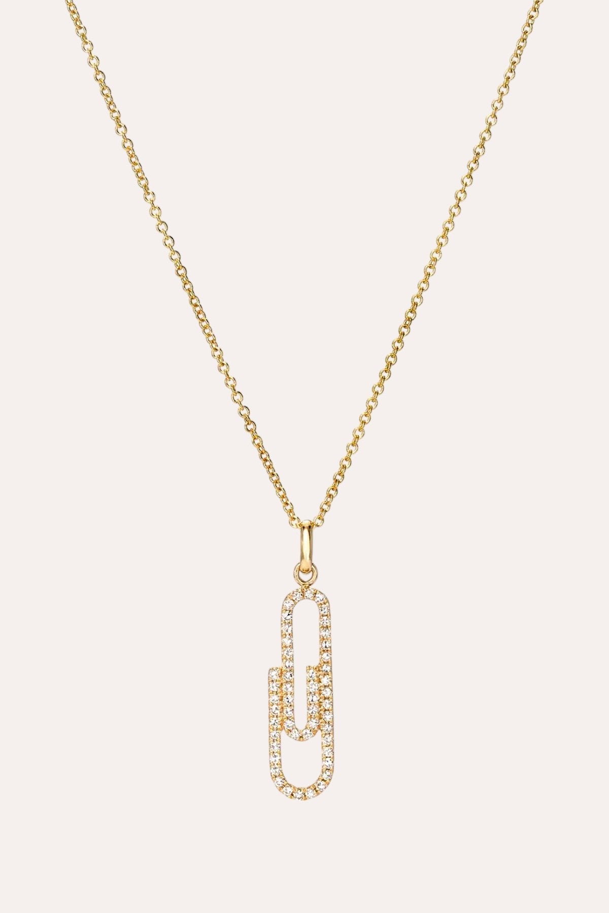debbie katz Paper Clip Necklace (Gold)