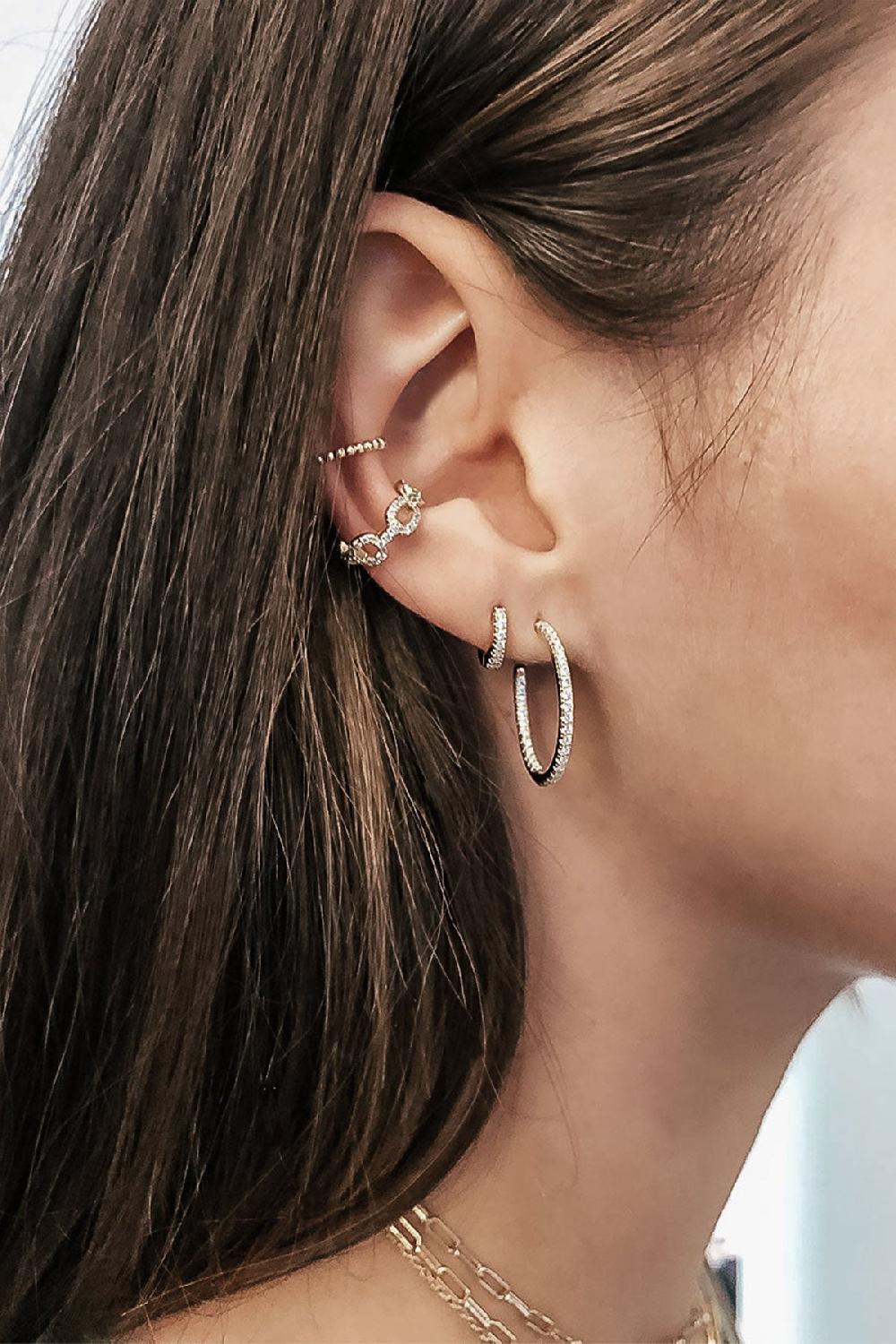 Debbie Katz Pearl Ear Cuff (Silver)