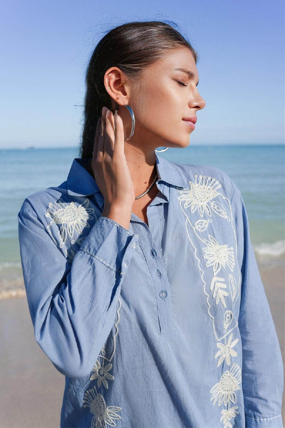 Debbie Katz Penny Shirt Tunic Denim