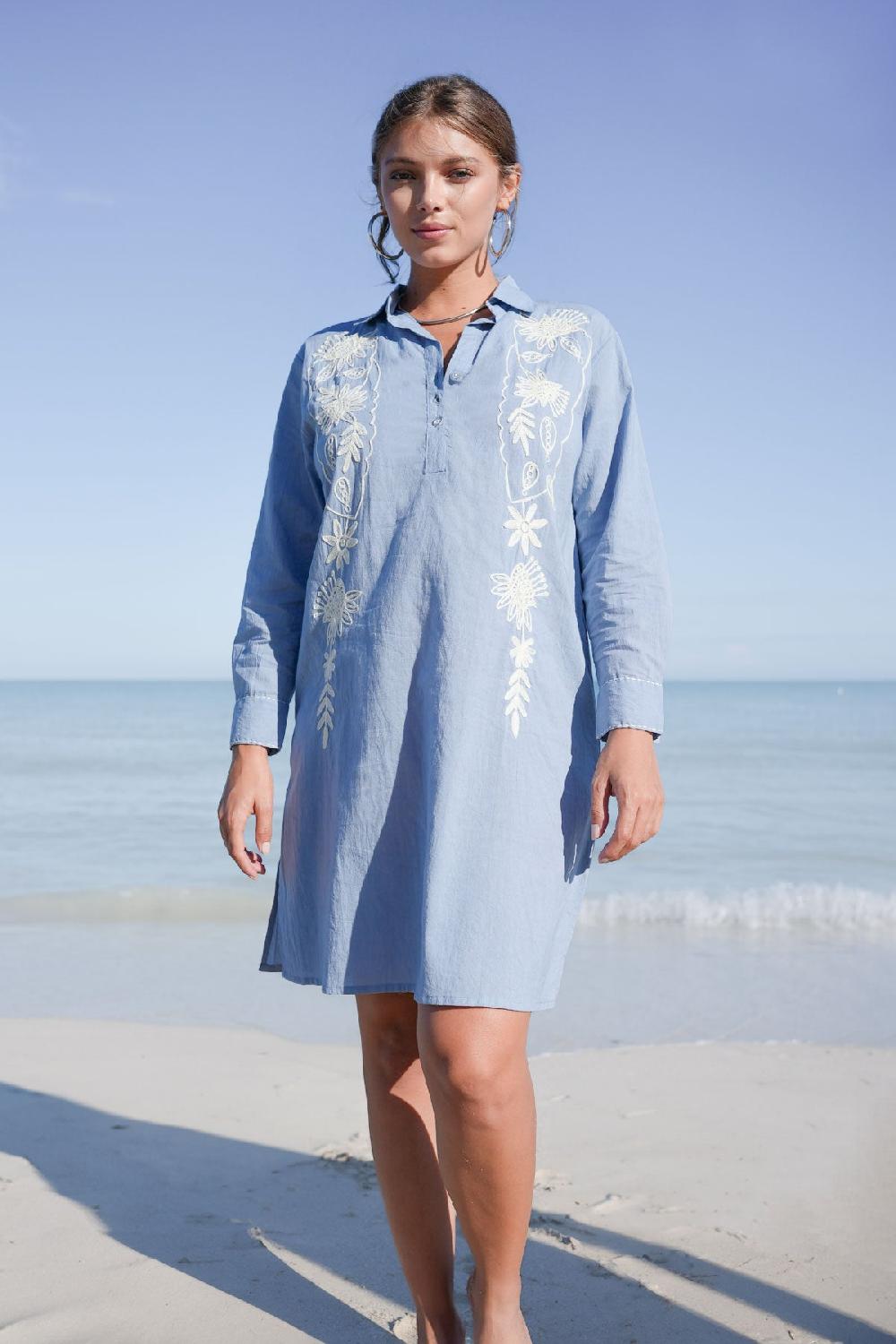 debbie katz Penny Shirt Tunic Denim
