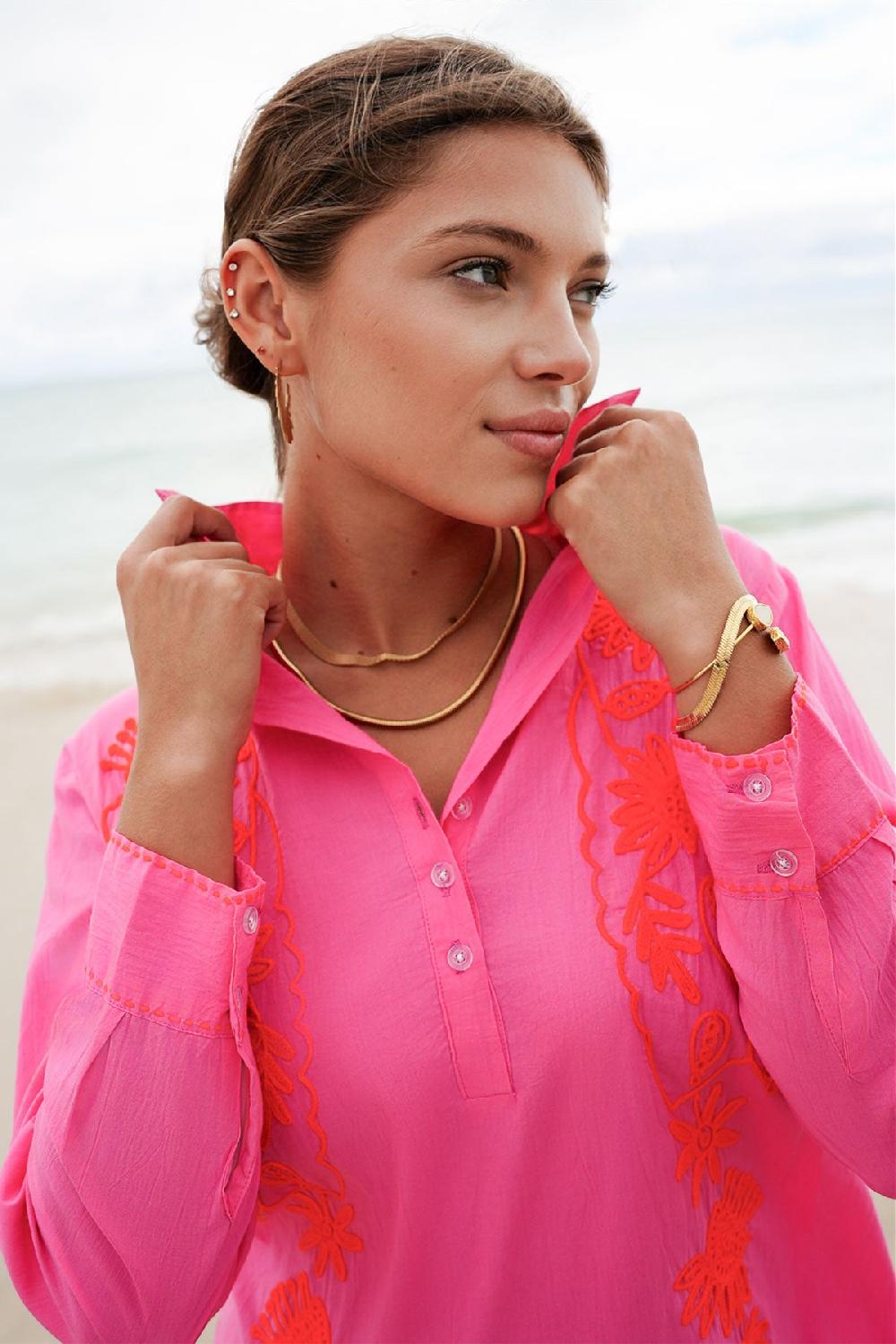 Debbie Katz Penny Shirt Tunic Pink