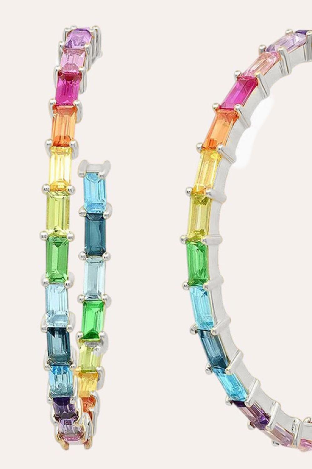 debbie katz Rainbow Hoops (Silver)