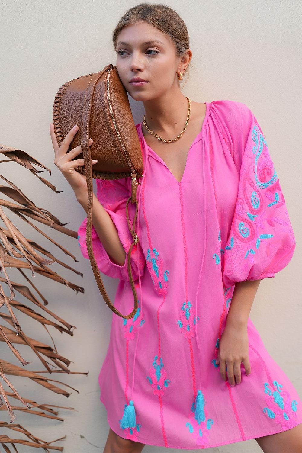 debbie katz Risa Tunic Pink Multi