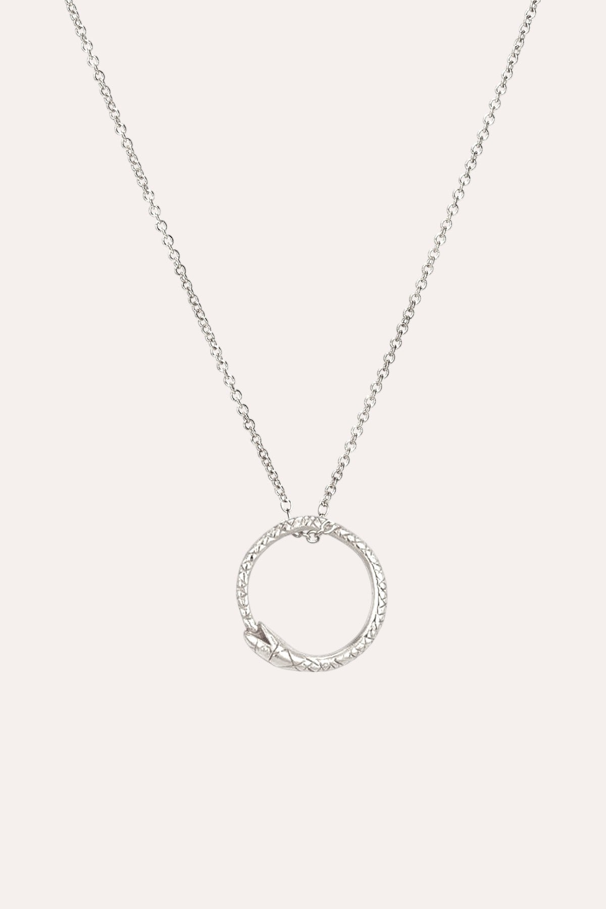 debbie katz Round Snake Necklace (Silver)