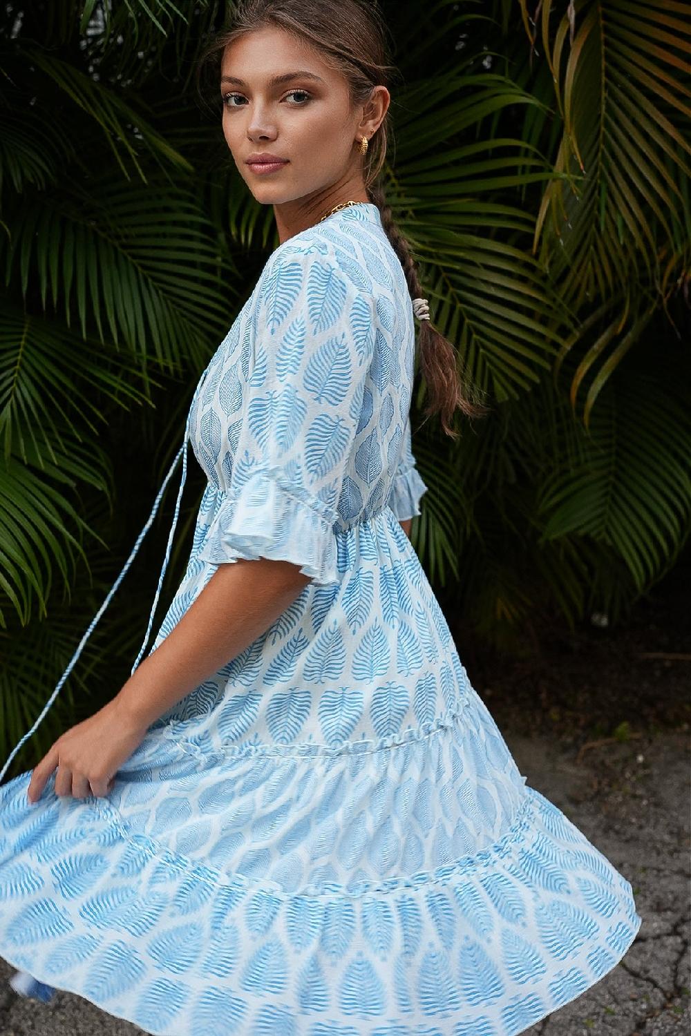 Debbie Katz Sana Mini Dress Blue