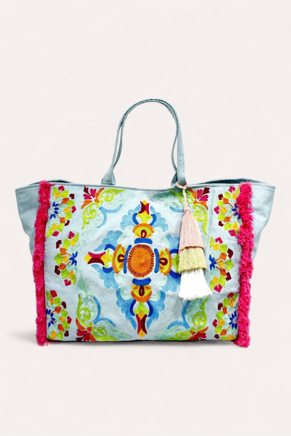 debbie katz Sandrine Beach Bag Turquoise
