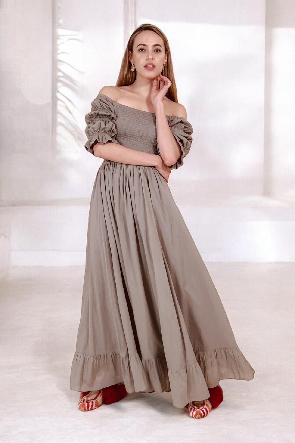 Debbie Katz Santana Maxi Dress Grey