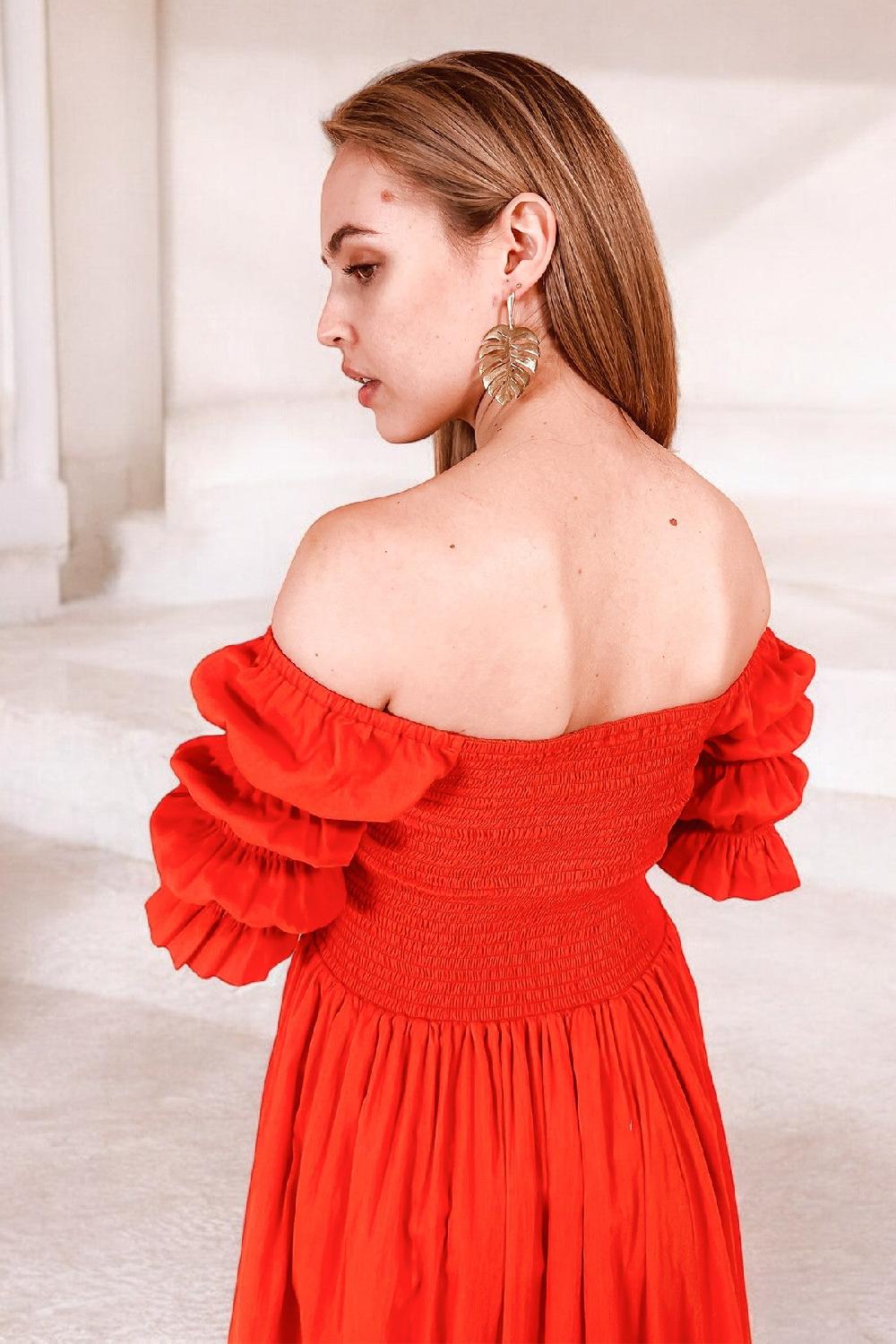 Debbie Katz Santana Maxi Dress Red