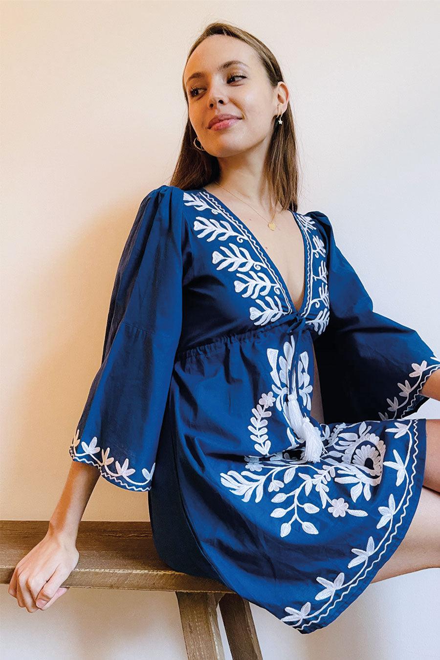 Debbie Katz Sharon Tunic Deep Blue