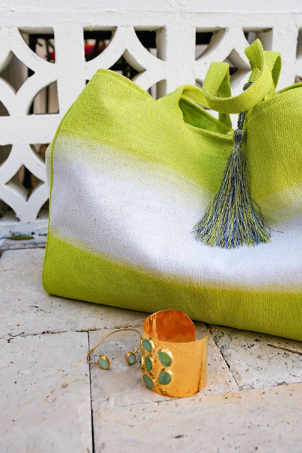 debbie katz Skai Bag Lime